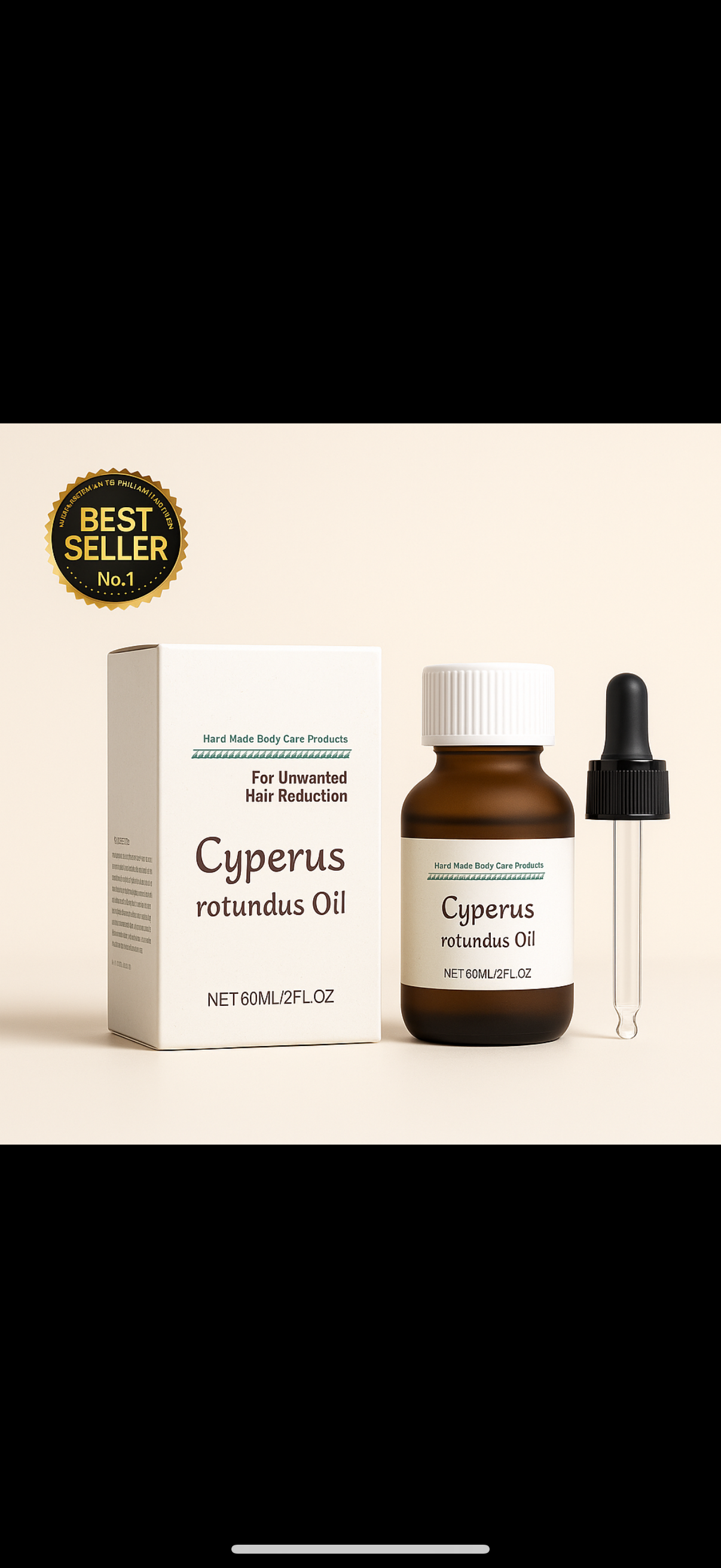 Pure Cyperus Rotundus Oil - Natural PCOS Hair Growth Support (30ml)